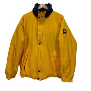Vintage R&Y Sport Performance Jacket Men’s Medium Yellow Puffer Coat Hooded